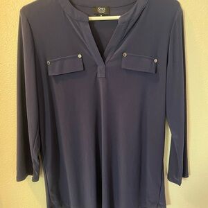 Jones New York Women's Deep Blue Blouse